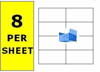 8 Per Sheet (99x68mm)